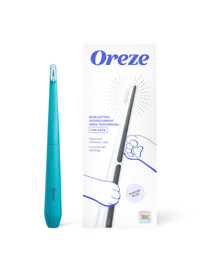 Oreze pet toothbrush in marine blue