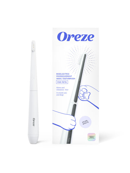 Oreze pet toothbrush in pearl white
