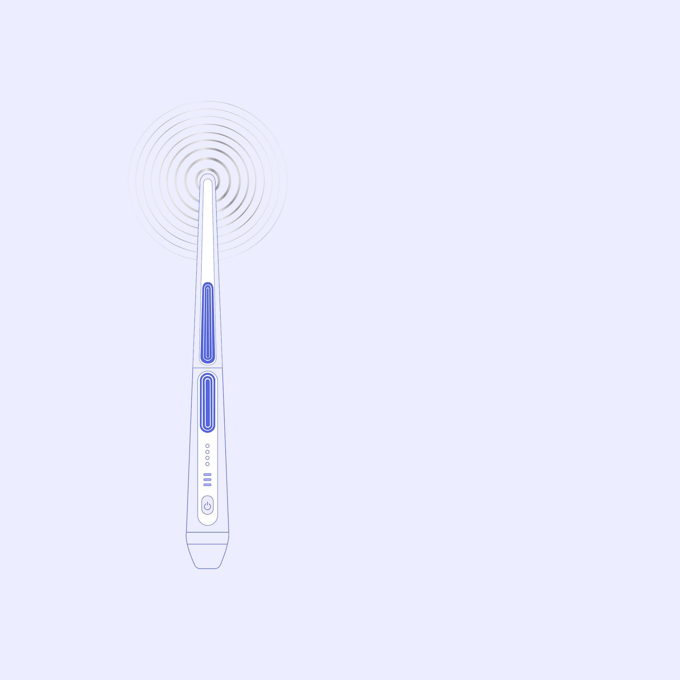An illustration of the Oreze pet toothbrush